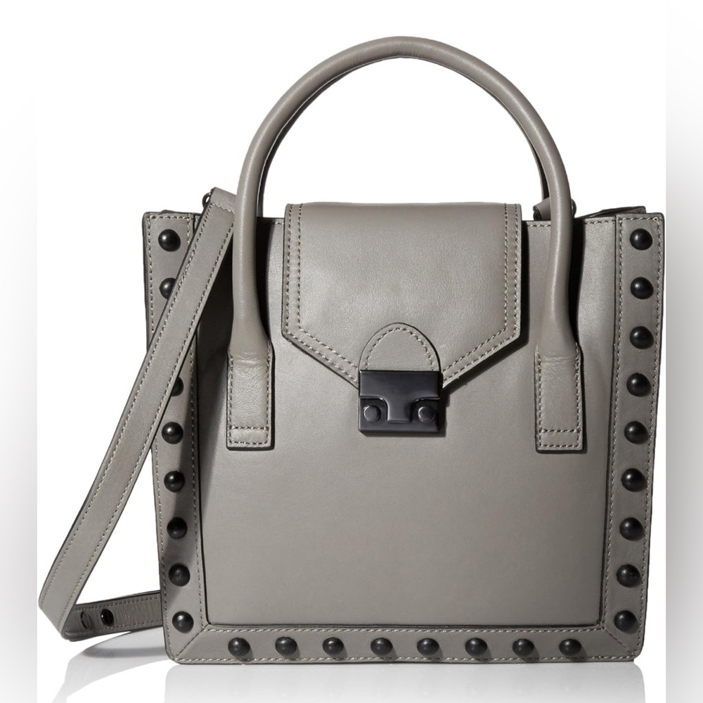 Loeffler Randall Studded Leather Junior Work Tote